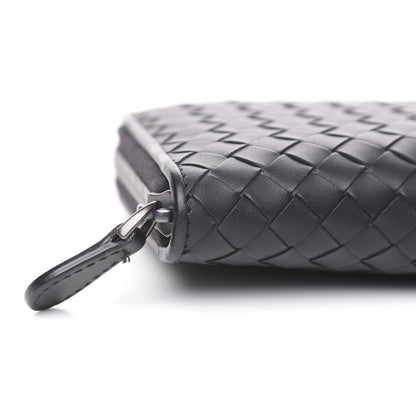 Bottega Veneta Nappa Intrecciato Zip Around Wallet Black 8 of 8