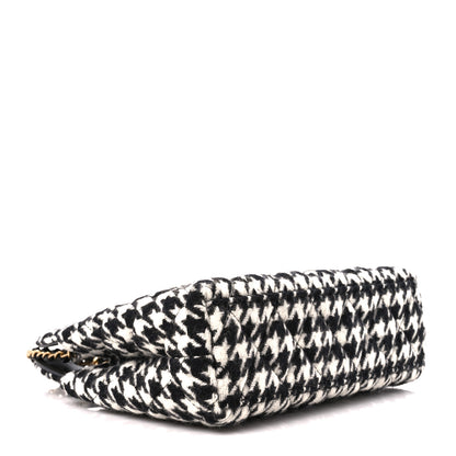 Chanel Tweed Houndstooth Quilted Nano Kelly Shopper Black White 4 of 11