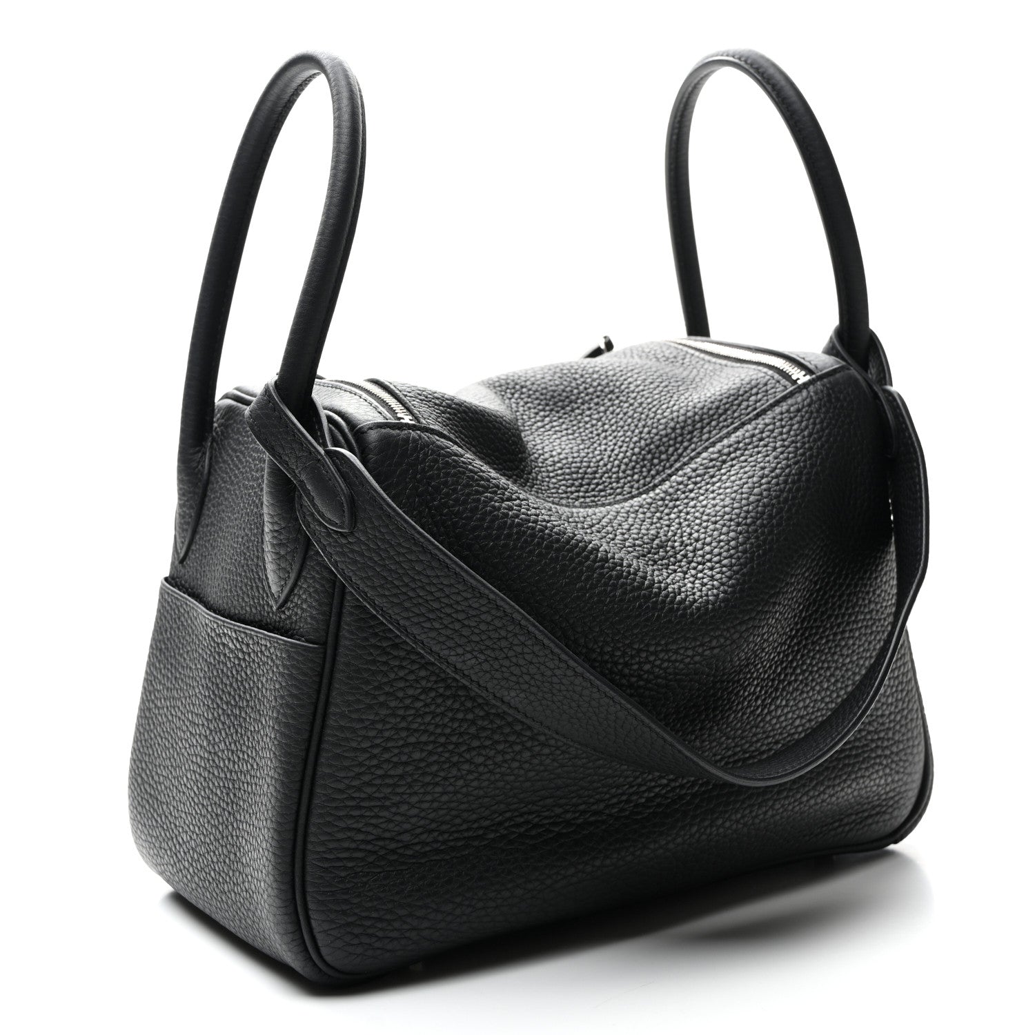 Hermes Taurillon Clemence Lindy 26 Black 3 of 10