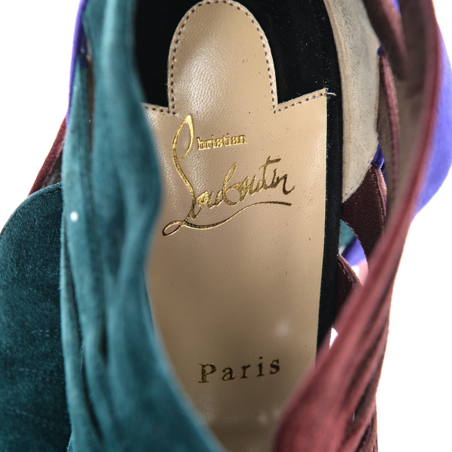 Suede Toot Mignonne 100 Cutout Heels 40.5 Multi