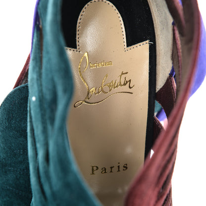 Christian Louboutin Suede Toot Mignonne 100 Cutout Heels 40.5 Multi 7 of 8