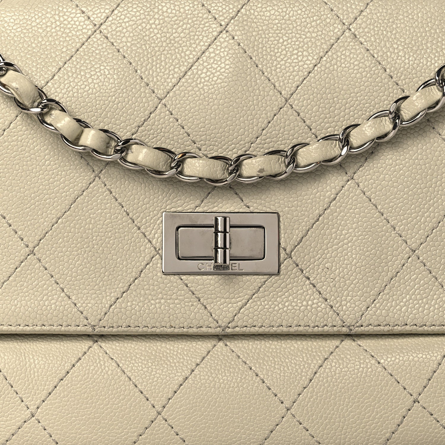 Chanel Glazed Caviar Pocket In The City Flap White 8 of 10