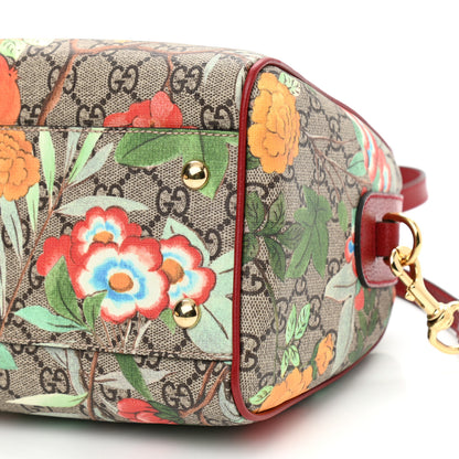 Gucci GG Supreme Monogram Tian Small Boston Beige Multicolor Red 10 of 10
