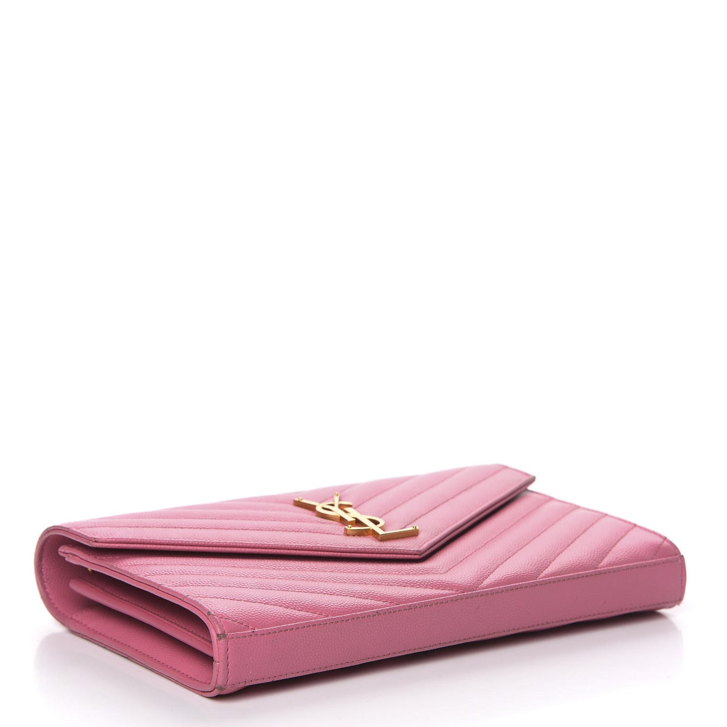 Grain De Poudre Matelasse Chevron Monogram Chain Wallet Indian Pink