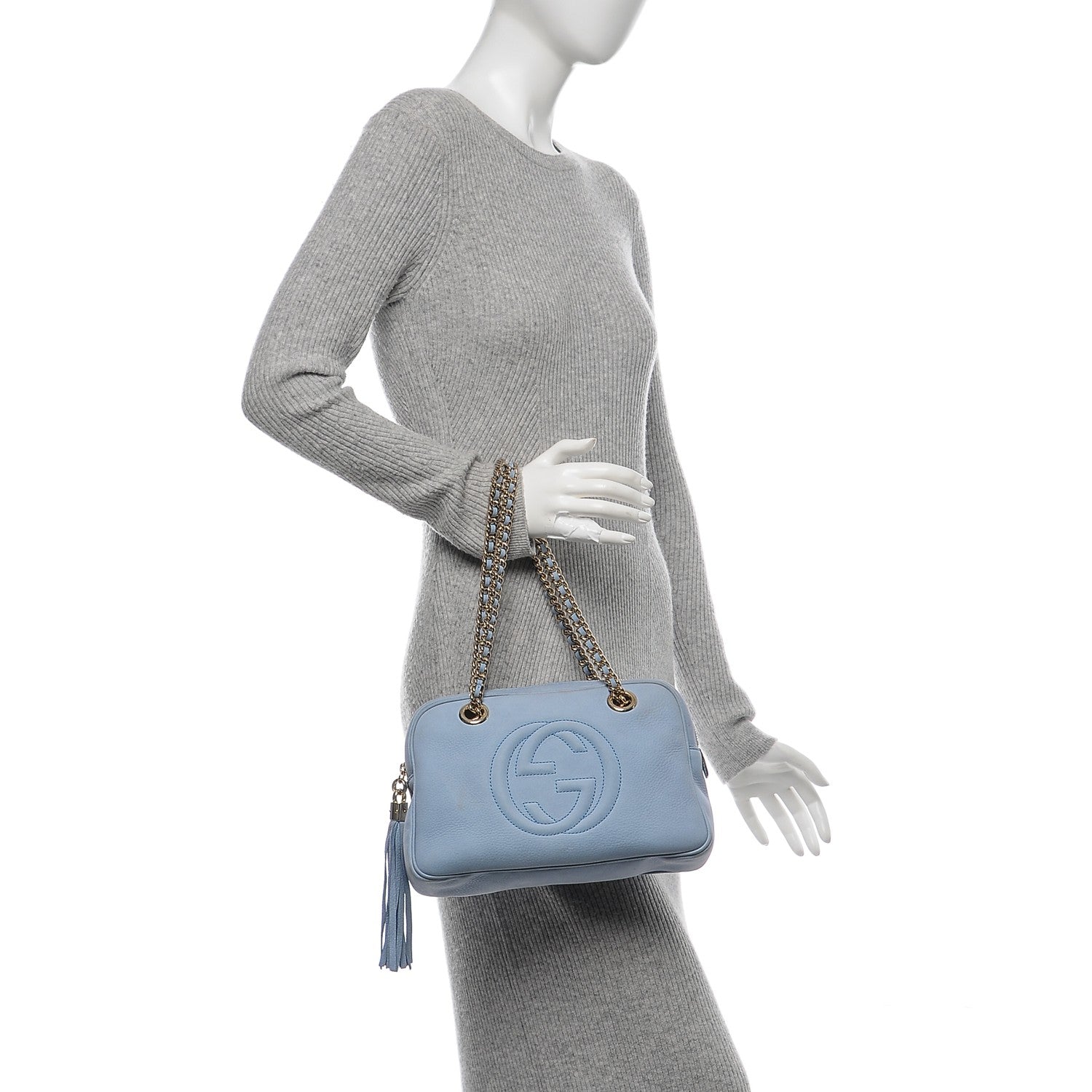 Gucci Vitello Range Small Soho Bowler Mineral Blue 2 of 11