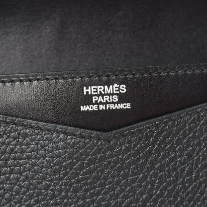 Hermes Box Taurillon Clemence Faco Clutch Black 6 of 15