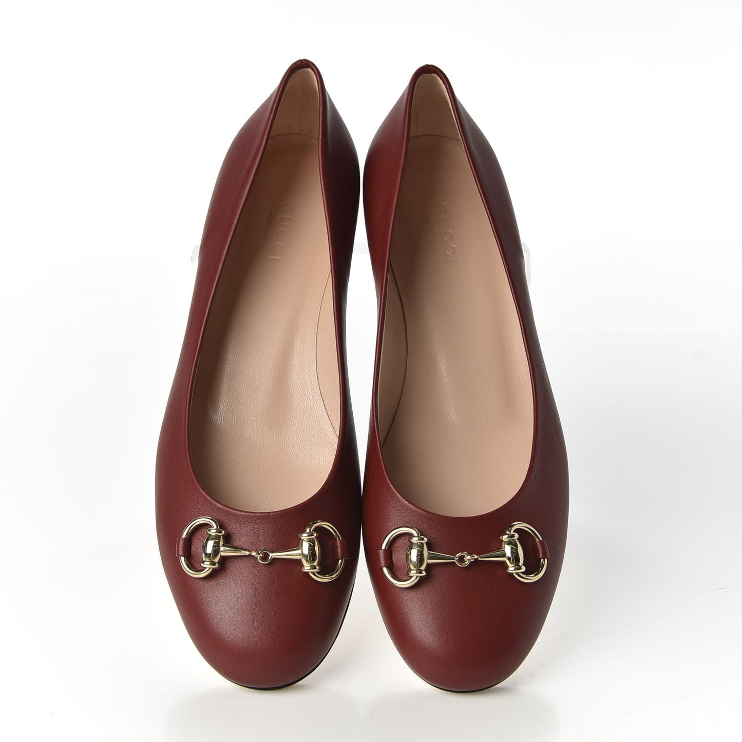 Calfskin Horsebit Ballerina Flats 37 Red