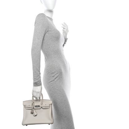 Hermes Veau Jonathan Birkin 25 Gris Perle 3 of 11