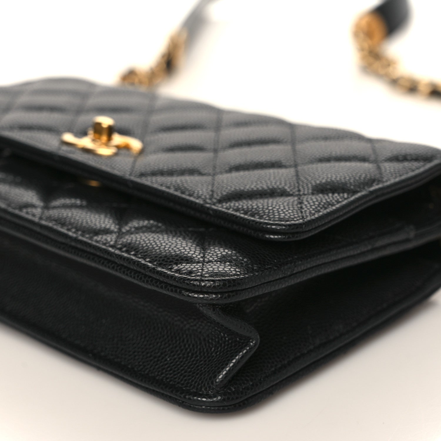 Chanel Caviar Quilted Twist Your Buttons Wallet On Chain WOC Black 8 of 9
