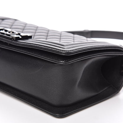 Chanel Caviar Quilted Medium Boy Flap So Black 9 of 11