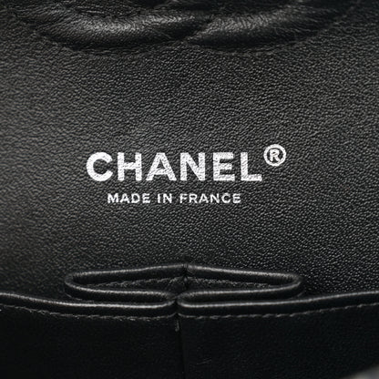 Chanel Tweed Quilted Medium Double Flap Navy White Red 6 of 12