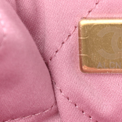 Chanel Shiny Calfskin Quilted Small Chanel 22 Pink 7 of 10