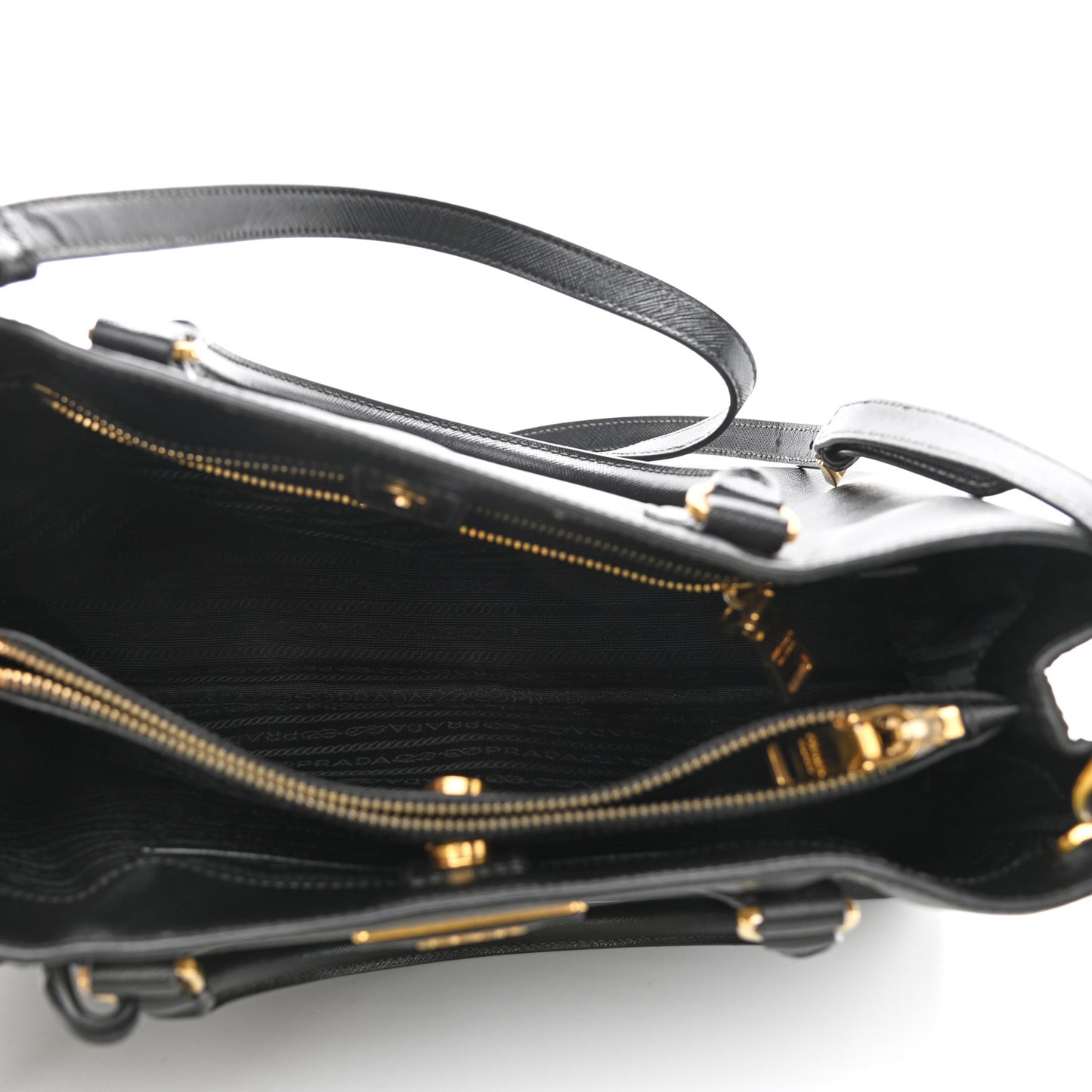 Saffiano Lux Medium Tote Black