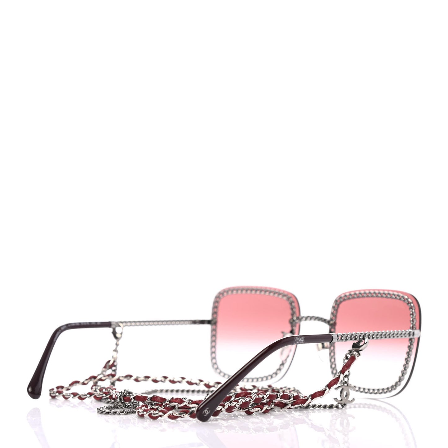 Chain Square Sunglasses 4244 Pink