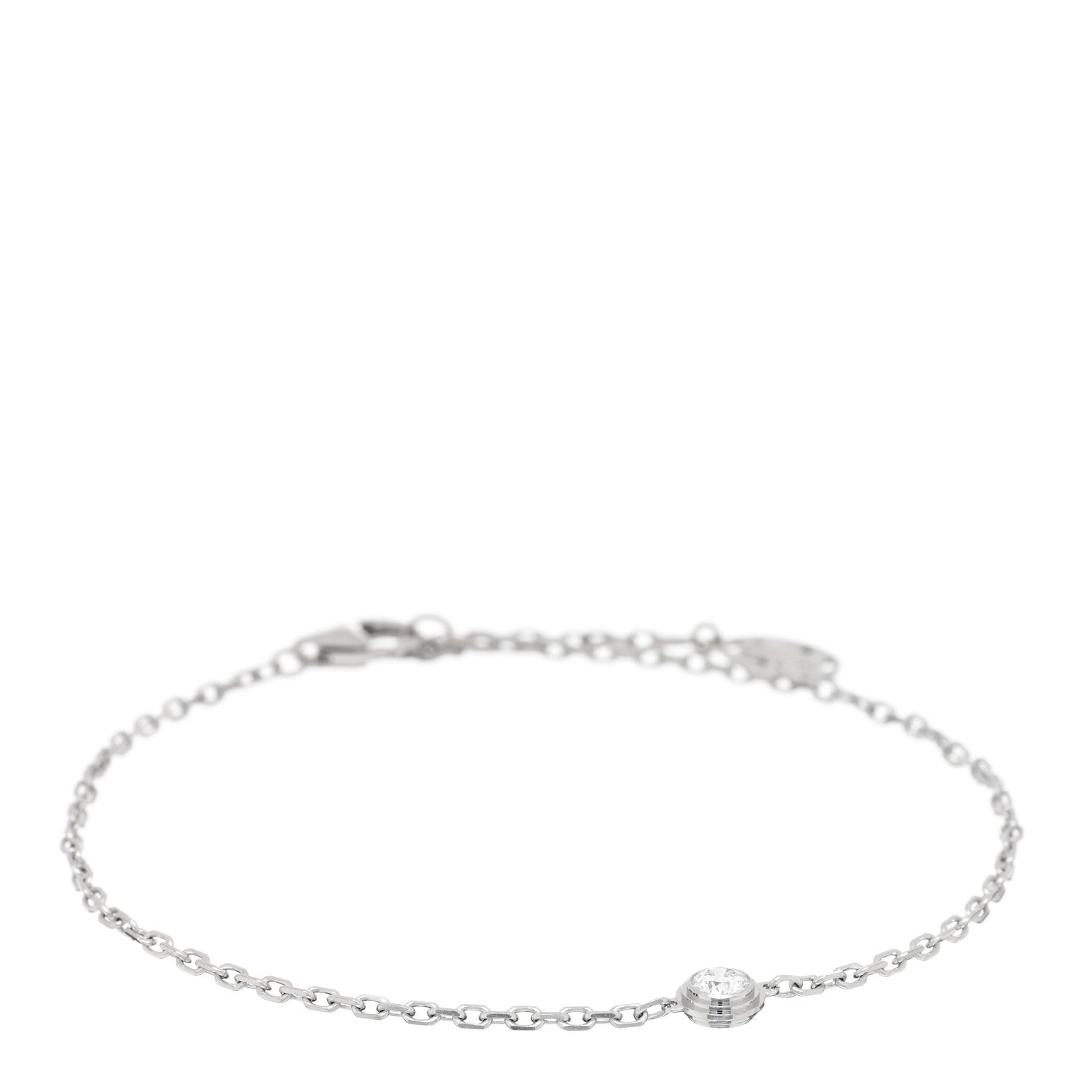 Cartier 18K White Gold Diamond LM D'Amour Bracelet 1 of 4