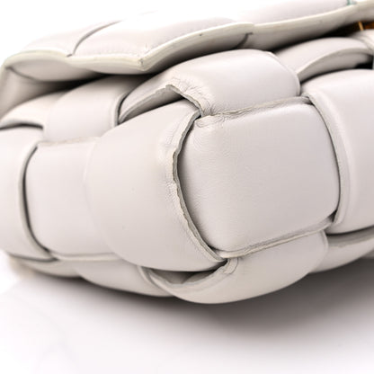 Bottega Veneta Lambskin Maxi Intreccio Padded Chain Cassette Crossbody Bag White 7 of 13