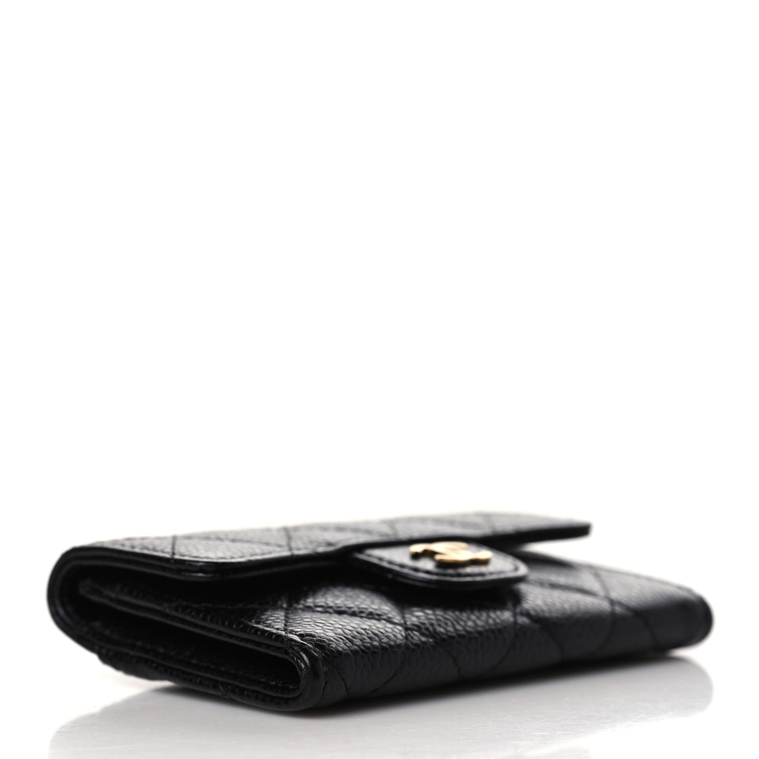 Chanel Caviar Quilted Flap Card Holder Wallet Black 4 of 9