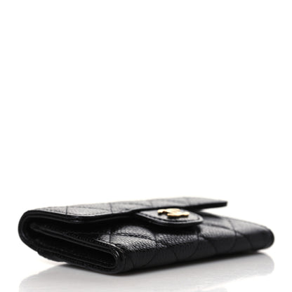 Chanel Caviar Quilted Flap Card Holder Wallet Black 4 of 9