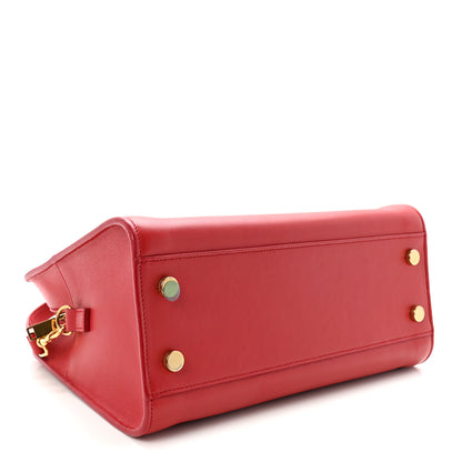 Saint Laurent Calfskin Baby Monogram Cabas Red 4 of 9