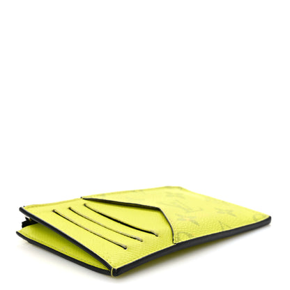 Louis Vuitton LOUIS VUITTON Monogram Taiga Coin Card Holder Yellow 4 of 7