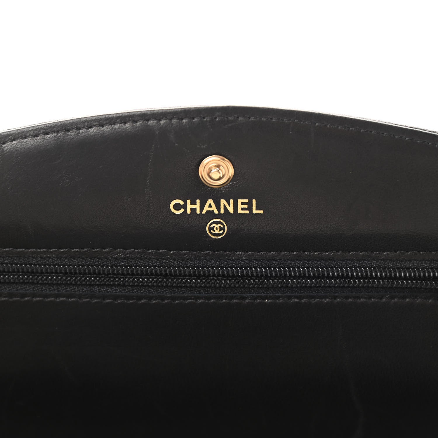Chanel Caviar Timeless CC Wallet On Chain WOC Black 6 of 11