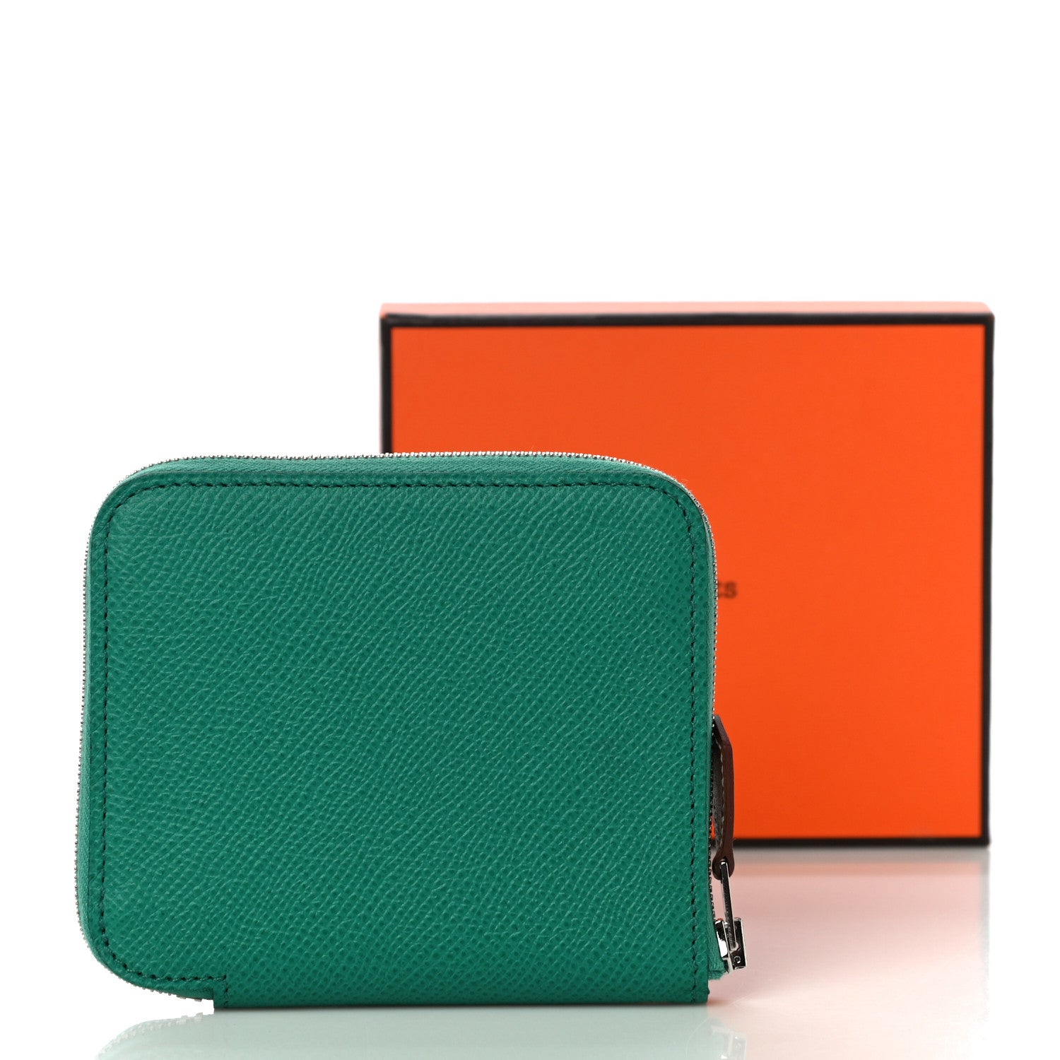 Hermes Epsom Silk'in Compact Wallet Vert Jade 10 of 10