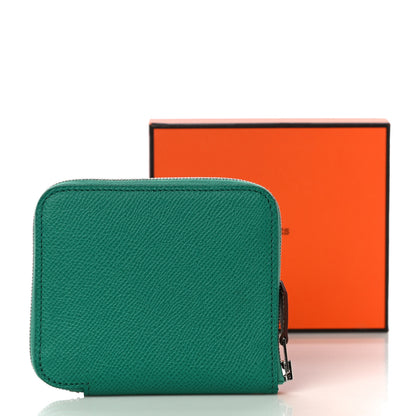 Hermes Epsom Silk'in Compact Wallet Vert Jade 10 of 10