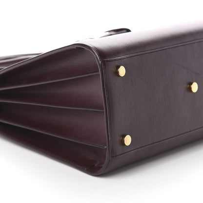 Saint Laurent Calfskin Small Sac De Jour Bordeaux 5 of 8