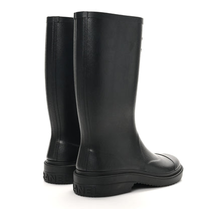 Chanel Caoutchouk CC High Boots 39 Black 5 of 8