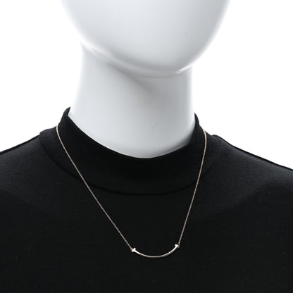 Tiffany 18K Rose Gold Small T Smile Pendant Necklace 5 of 5