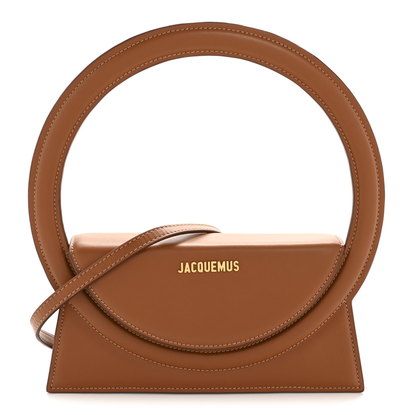 Smooth Calfskin Le Sac Rond Light Brown