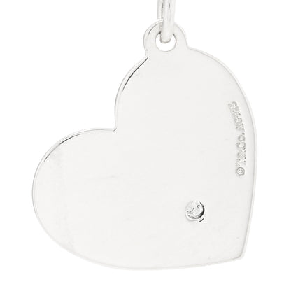 Tiffany Sterling Silver Diamond With Love Heart Pendant Necklace 4 of 4