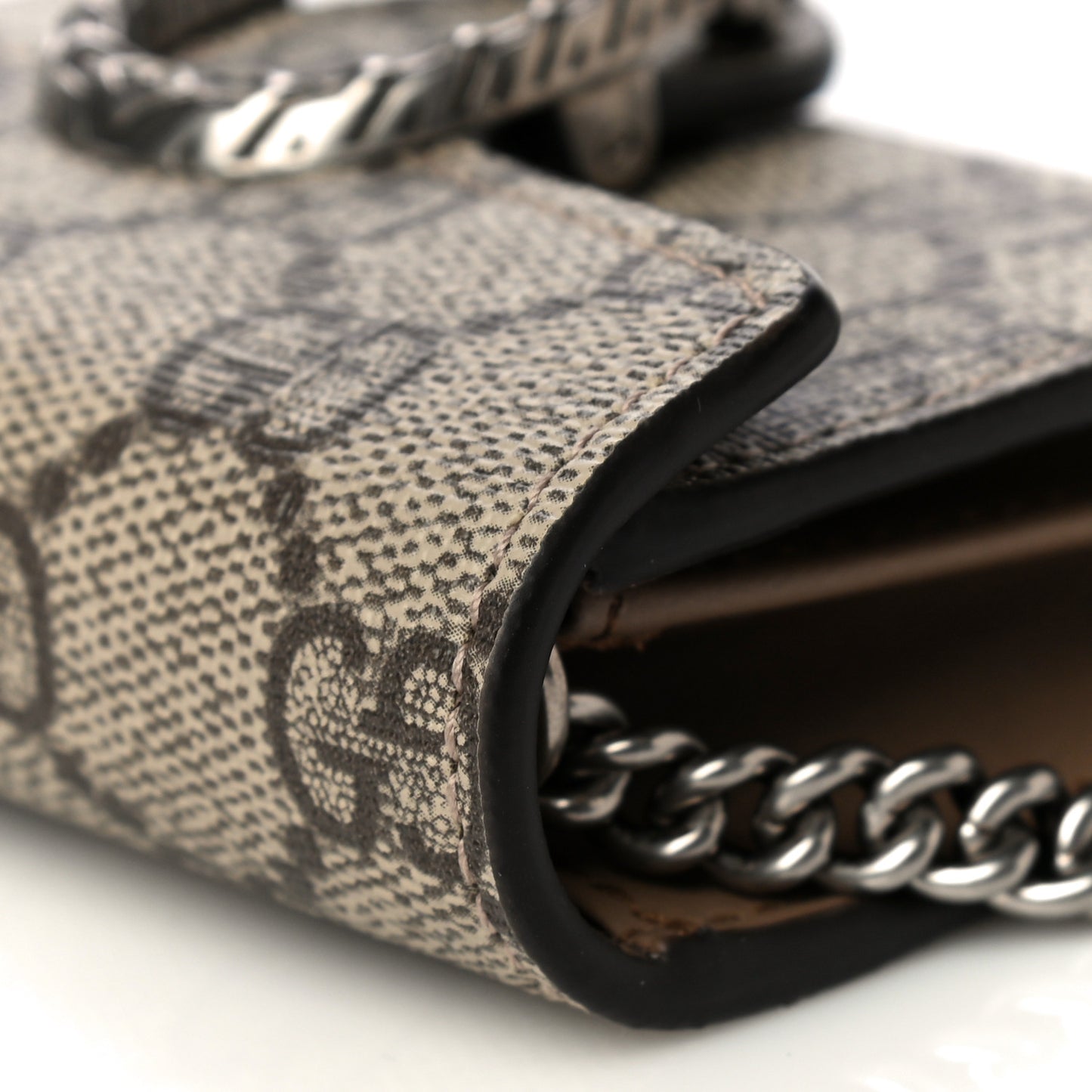GG Supreme Monogram Dionysus Coin Purse Taupe