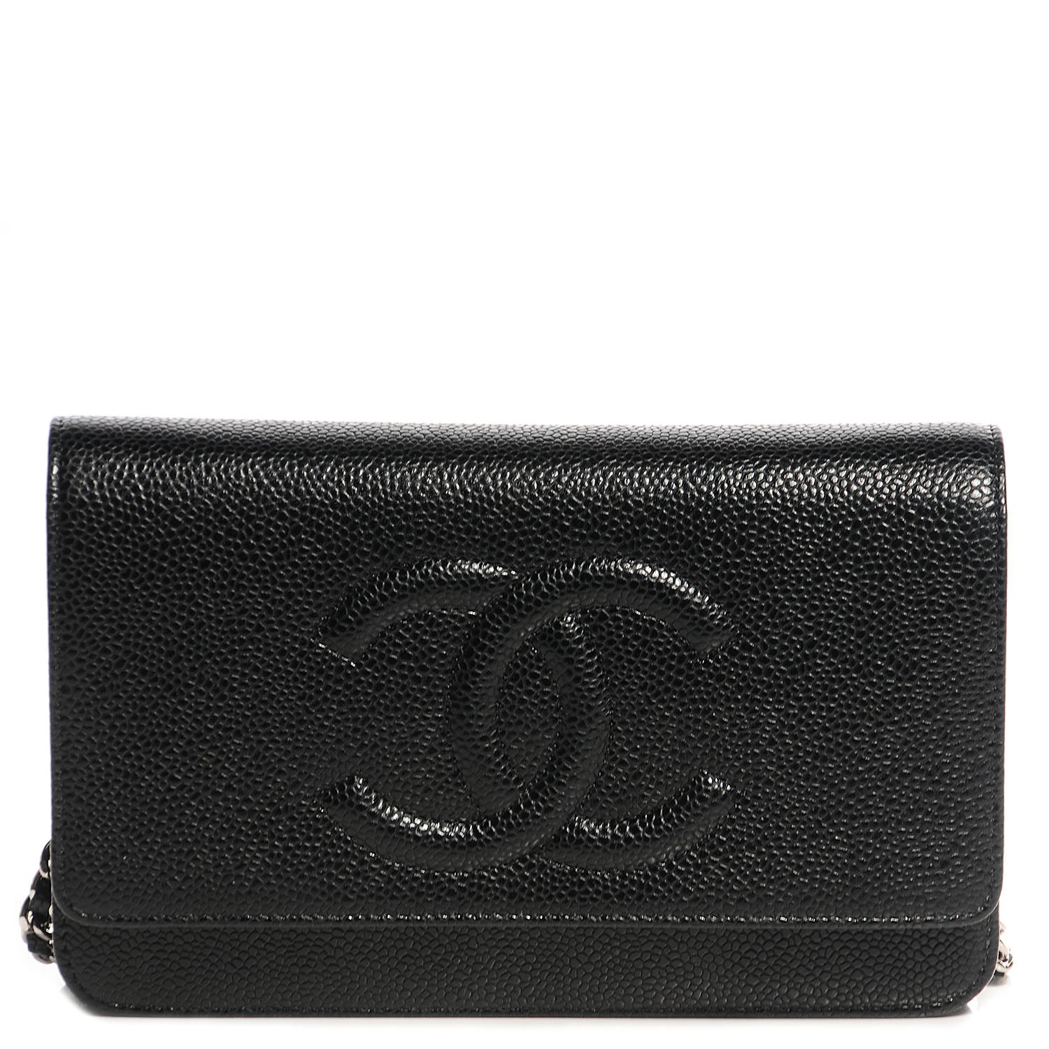 Chanel Caviar Timeless CC Wallet on Chain WOC Black 1 of 9