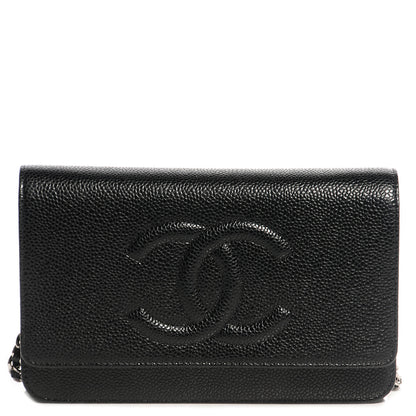 Chanel Caviar Timeless CC Wallet on Chain WOC Black 1 of 9