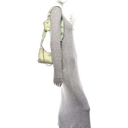 Prada Re-Nylon Saffiano Re-Edition 2005 Shoulder Bag Acqua 2 of 16