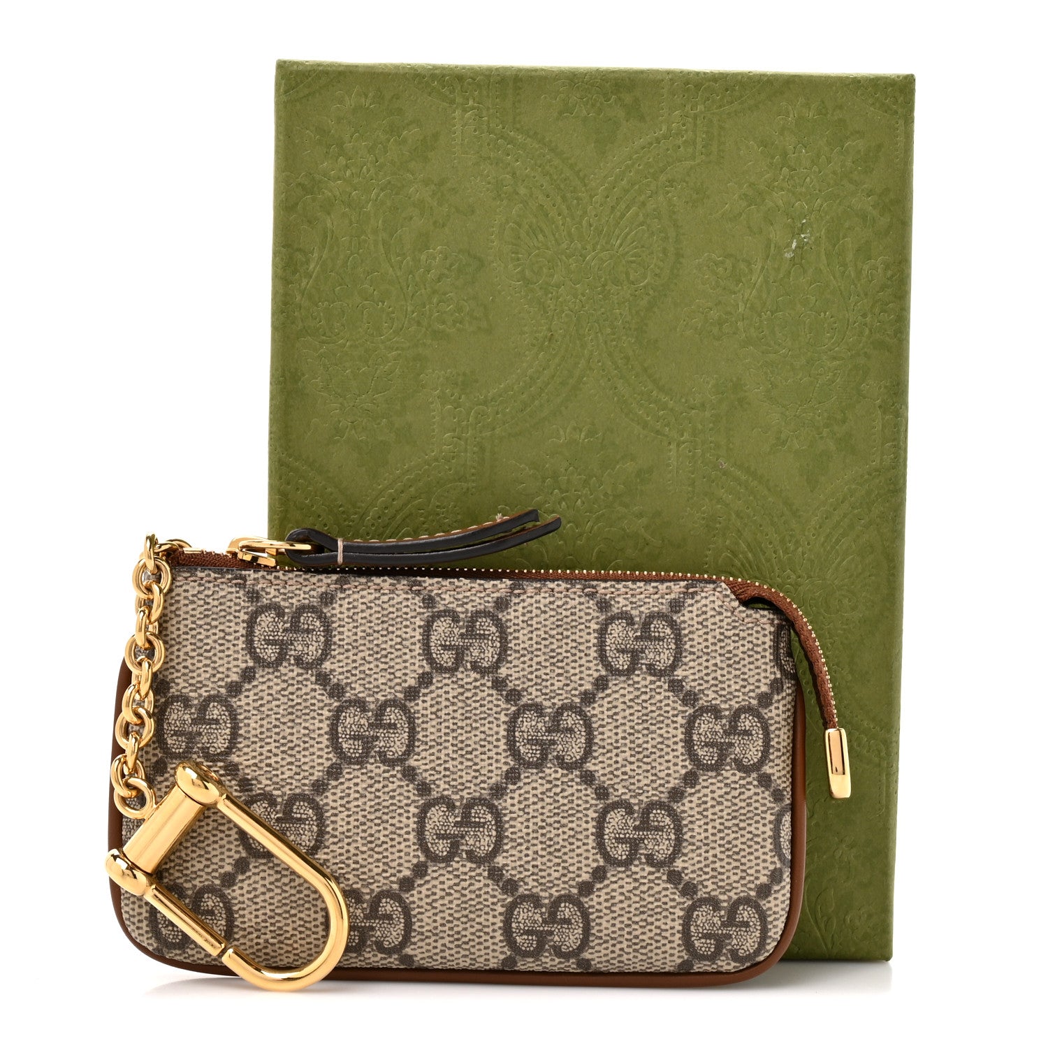 Gucci GG Supreme Monogram Key Case Beige Ebony Cuir 8 of 8