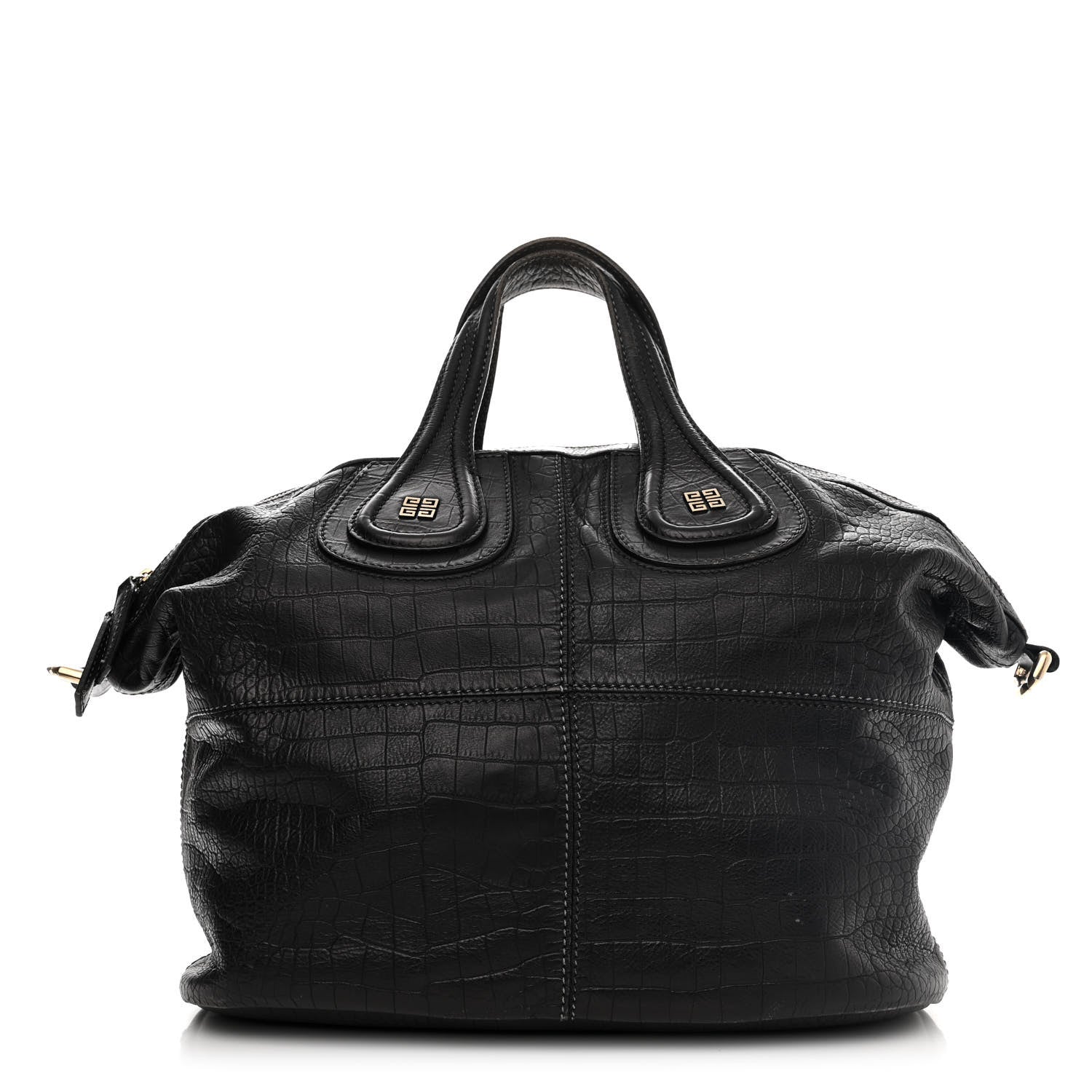 Givenchy Calfskin Crocodile Embossed Medium Nightingale Black 1 of 13