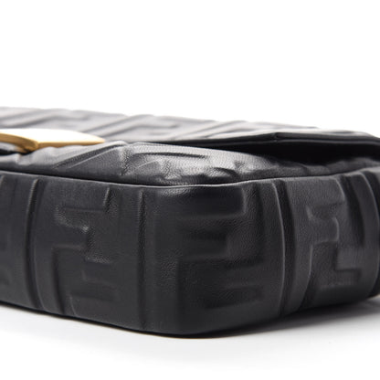 Fendi Nappa FF 1974 Embossed Baguette Black 7 of 10