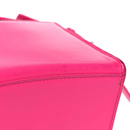Balenciaga Shiny Box Calfskin Tonal B Hourglass Top Handle Bag XS Fuchsia 14 of 18