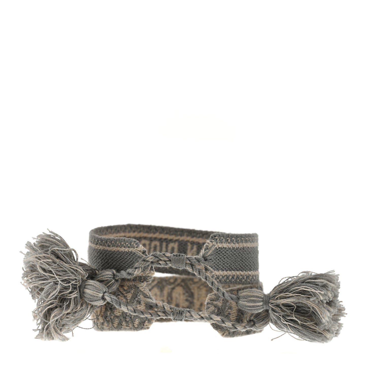 Woven Cotton J'Adior Friendship Bracelet Set Grey