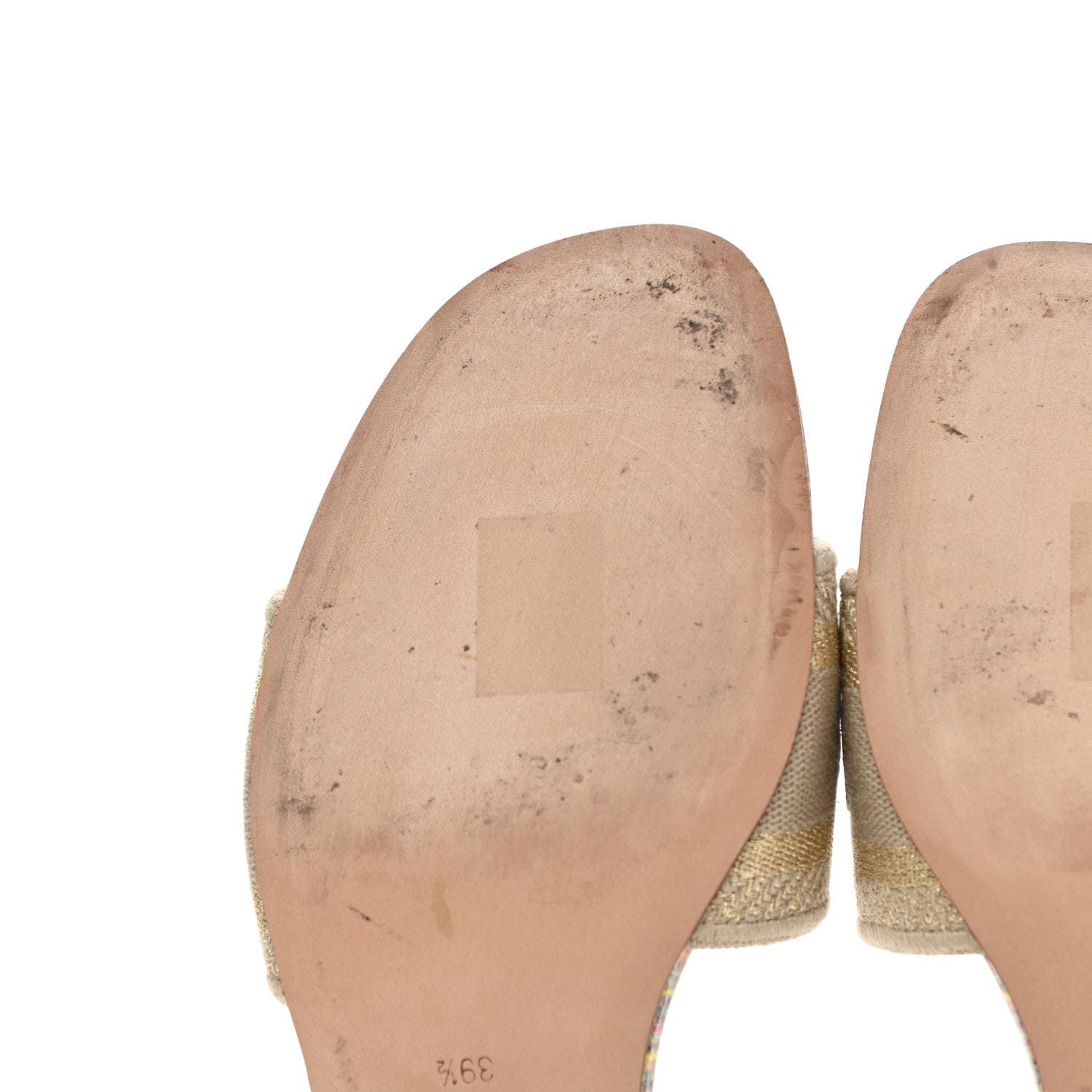Christian Dior Lurex Romance Embroidered Dway 40mm Slide Sandals 39.5 Metal Multicolor 10 of 11