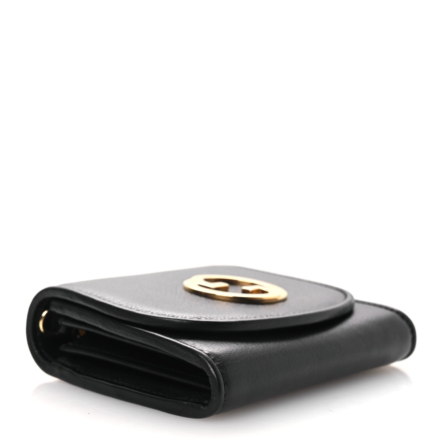 Roxy Calfskin Medium Blondie Chain Wallet Black