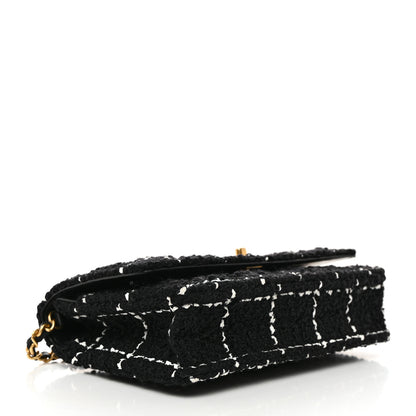 Chanel Tweed Quilted Mini Rectangular Pearl Crush Flap Black 4 of 11