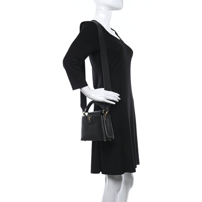 Louis Vuitton Taurillon Mini Capucines Black 2 of 13