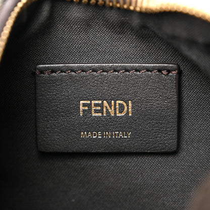 Fendi Fabric Jacquard Vitello Grace FF 1974 Mini Fendigraphy Hobo Bag Tobacco Moro Ebano 6 of 11