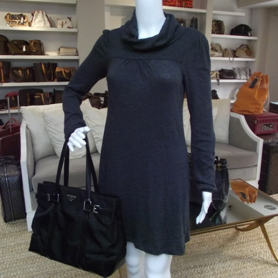 Nylon Tessuto Vitello Tote Nero