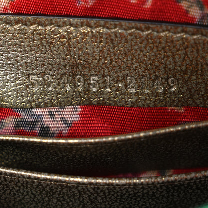 Gucci Laminated Nappa Trapuntata Mini Zumi Dome Shoulder Bag Rosso Jasmine Green Rame 7 of 10