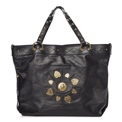 Gucci Calfskin Studded Medium Irina Tote Black 1 of 9
