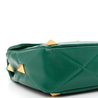 Valentino Garavani Nappa Large Roman Stud Shoulder Bag Jungle 8 of 9